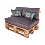 Paletové sedenie Golden Garden GG53 podsedák a vankúš prešívaný 120cm x 80cm x 15cm melange svetlá 2